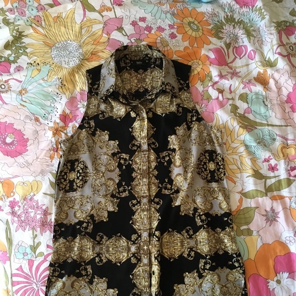 Collared baroque-print tunic - Picture 4 of 4